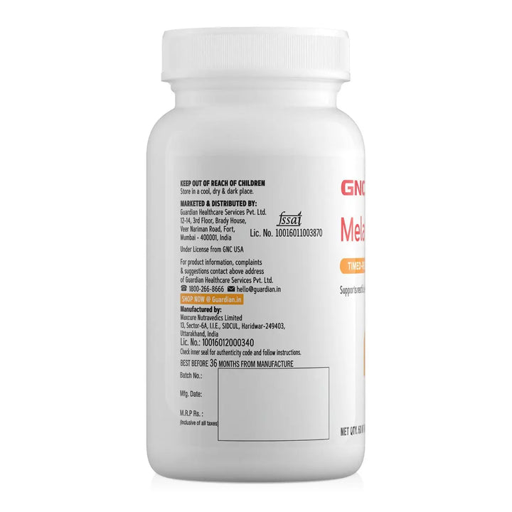 GNC Melatonin 3mg 60 Tablets - Halt