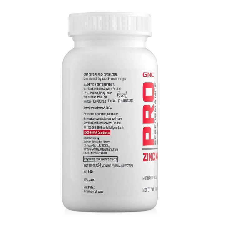 GNC Pro Performance Zinc Magnesium Amino (ZMA) Complex - 60 Tablets - Halt
