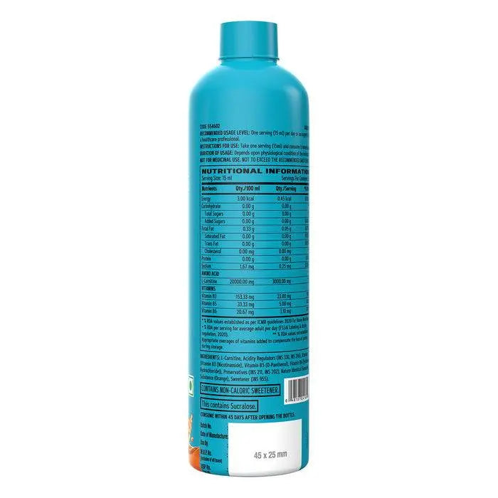 GNC Total Lean Triple Strength L-Carnitine Liquid 3000 mg- Converts Fat to Muscles - Halt