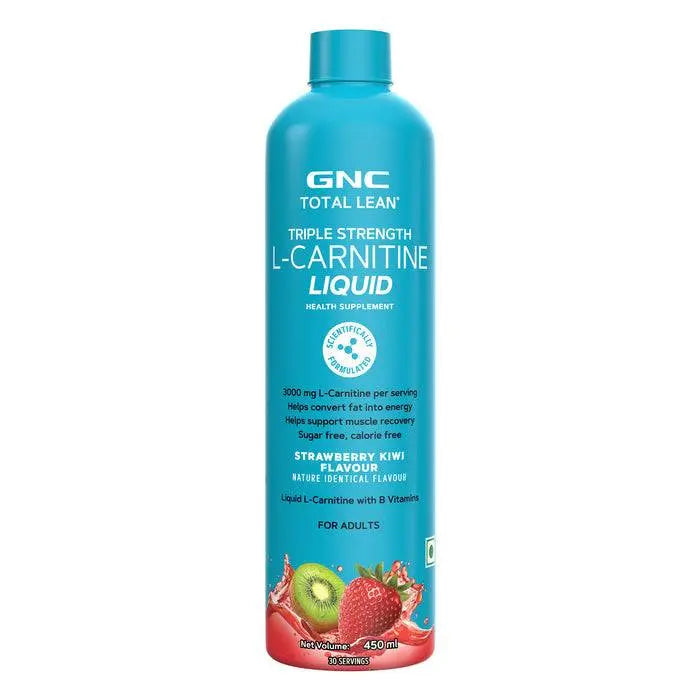 GNC Total Lean Triple Strength L-Carnitine Liquid 3000 mg- Converts Fat to Muscles - Halt