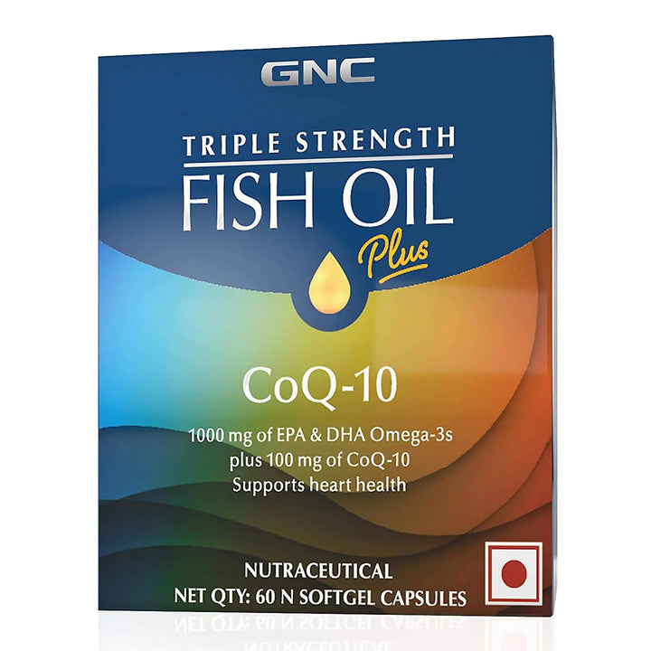 GNC Triple Strength Fish Oil Plus CoQ 10 (60 Softgel Capsule) GNC