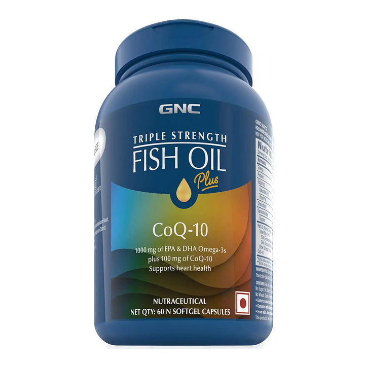 GNC Triple Strength Fish Oil Plus CoQ 10 (60 Softgel Capsule) GNC