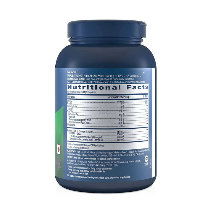 GNC Triple Strength Fish Oil mini (120 Softgels) - Halt
