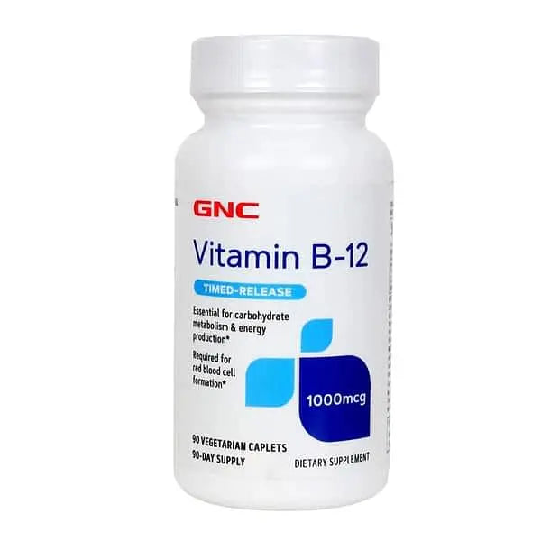GNC VITAMIN B-12 1000 MCG (90 VEG Caplets) - Halt