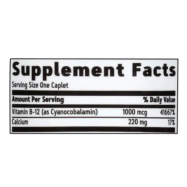 GNC VITAMIN B-12 1000 MCG (90 VEG Caplets) - Halt