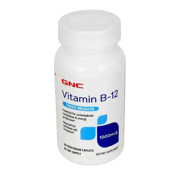 GNC VITAMIN B-12 1000 MCG (90 VEG Caplets) - Halt