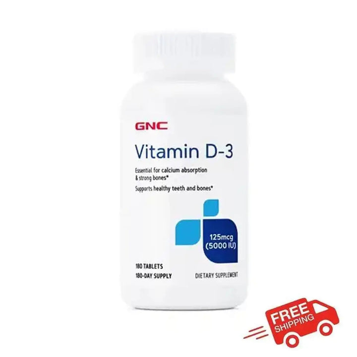 GNC VITAMIN D-3 5000 IU (180 TABLETS) - Halt