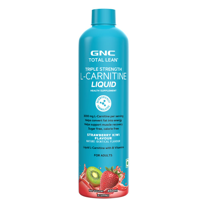 GNC Total Lean Triple Strength L-Carnitine Liquid 3000 mg- Converts Fat to Muscles