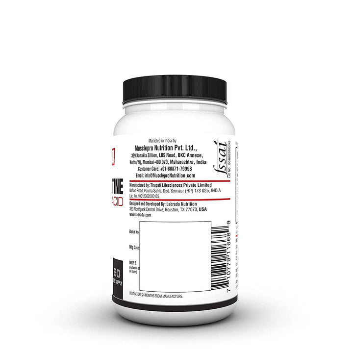Labrada L-Carnitine Amino Acid - 60 Capsules - Halt