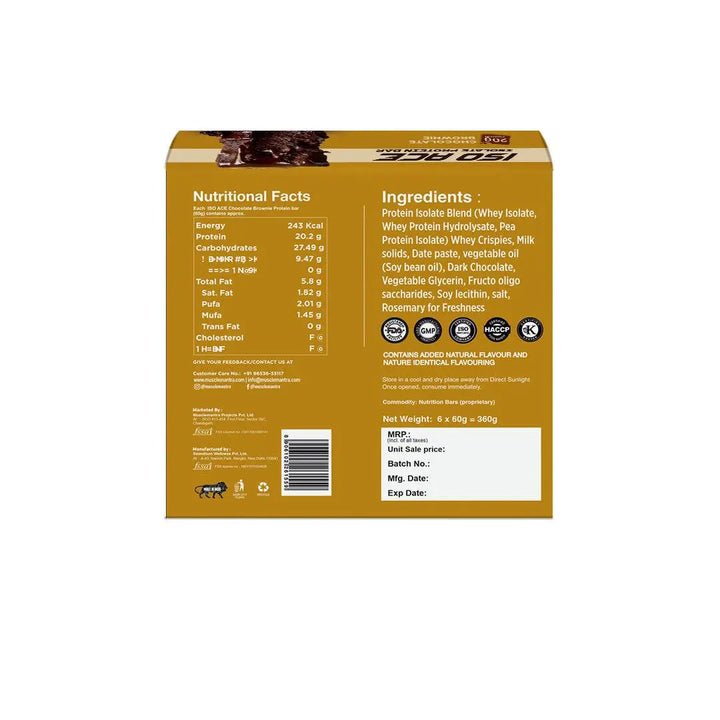 Muscle Mantra ISO ACE Isolate Protein Bar (3 Box of 6 bars each) - Halt
