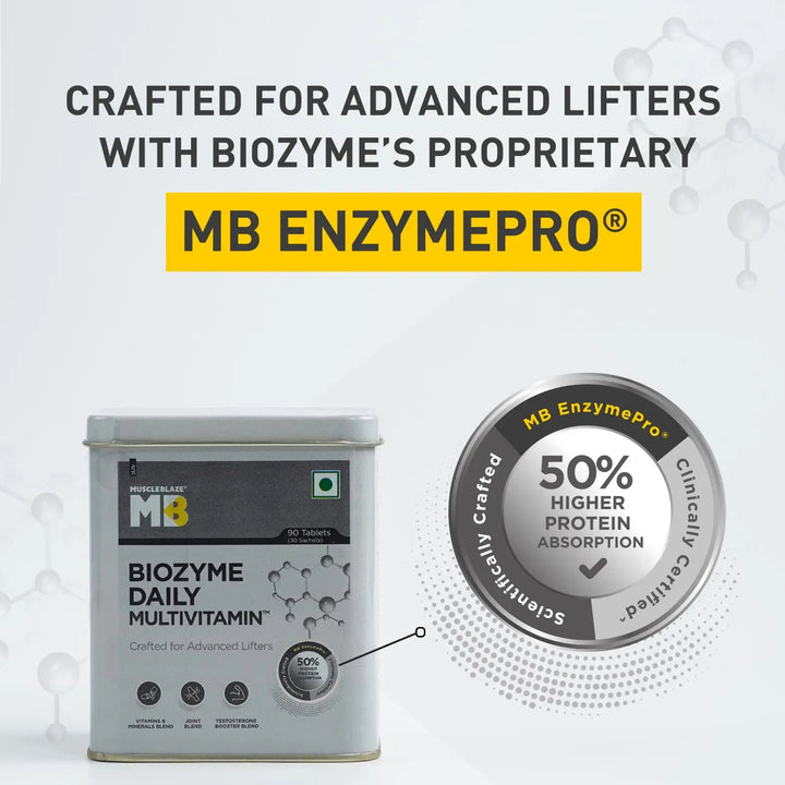 MuscleBlaze Biozyme Daily Multivitamin, 90 Tablets MuscleBlaze