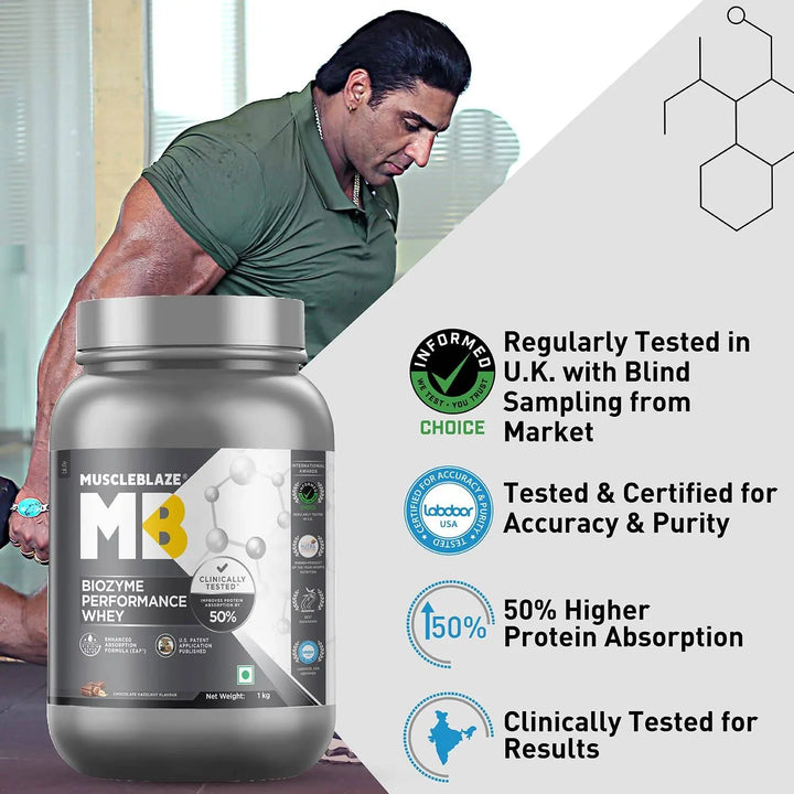 MuscleBlaze Biozyme Performance Whey Protein MuscleBlaze