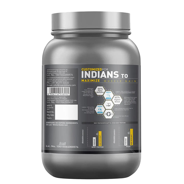 MuscleBlaze Biozyme Performance Whey Protein MuscleBlaze