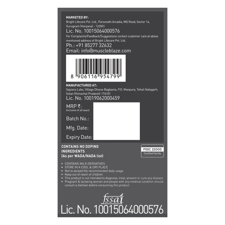 MuscleBlaze Biozyme Performance Whey Protein MuscleBlaze