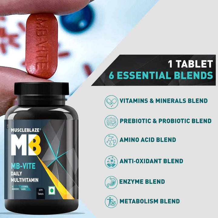 MuscleBlaze MB-VITE Multivitamin - 60 Tablets MuscleBlaze