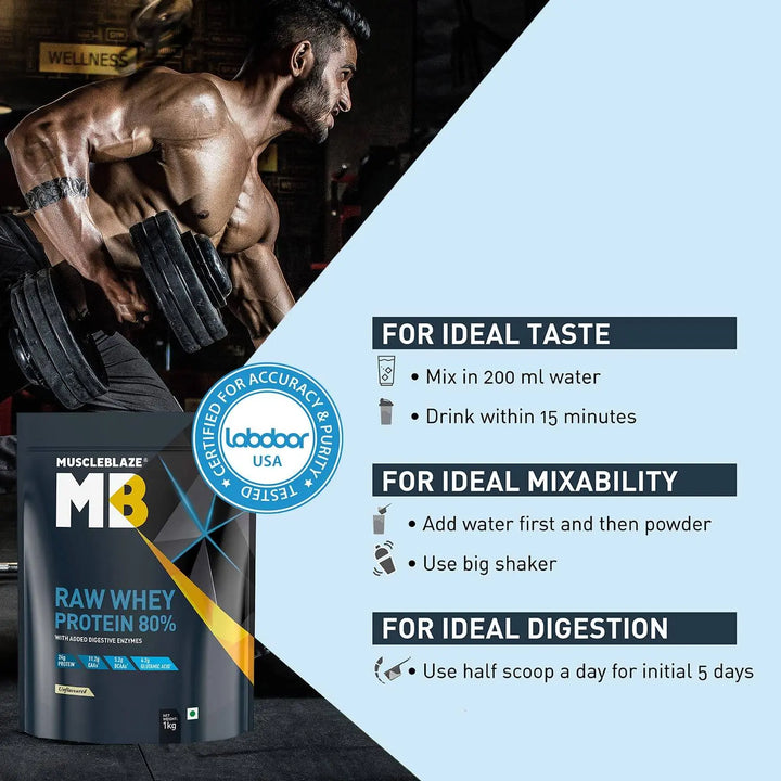 MuscleBlaze Raw Whey Protein 80% MuscleBlaze