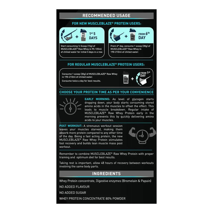 MuscleBlaze Raw Whey Protein 80% MuscleBlaze