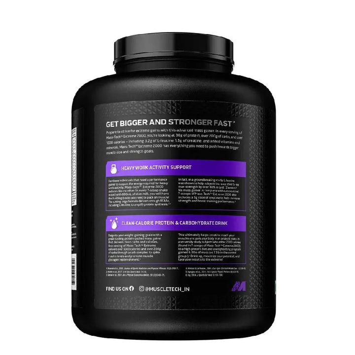 MuscleTech MassTech Extreme 2000 (3kg, Triple Chocolate Brownie) - Halt