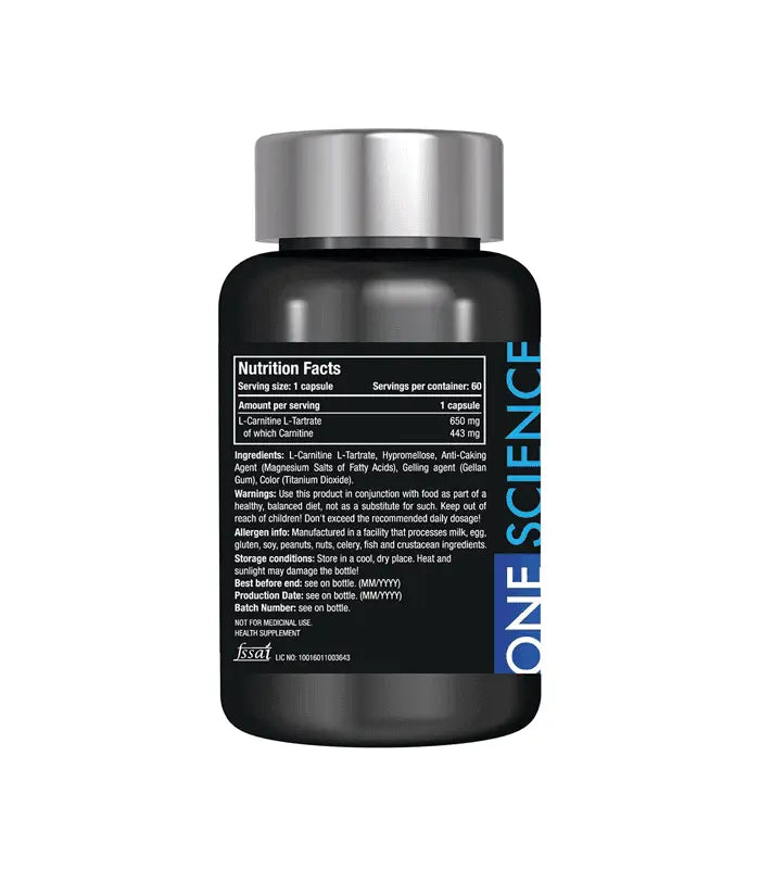 One Science Tech Plus L-Carnitine – 60 Capsules - Halt