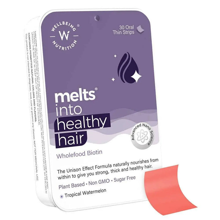 Wellbeing Nutrition Melts Healthy Hair (30 Oral Strips) - Halt