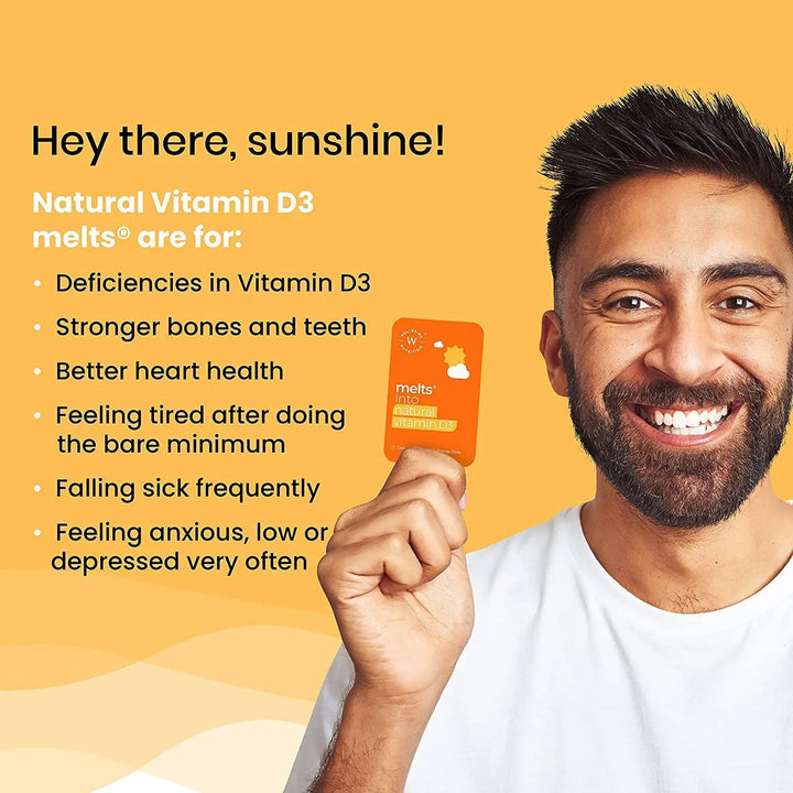 Wellbeing Nutrition Melts Natural Vitamin D3+K2 (30 Oral Strips) Wellbeing Nutrition