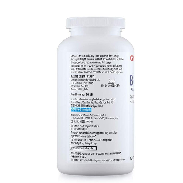 GNC Biotin - 10,000 mcg - 90 N Tablets - Halt