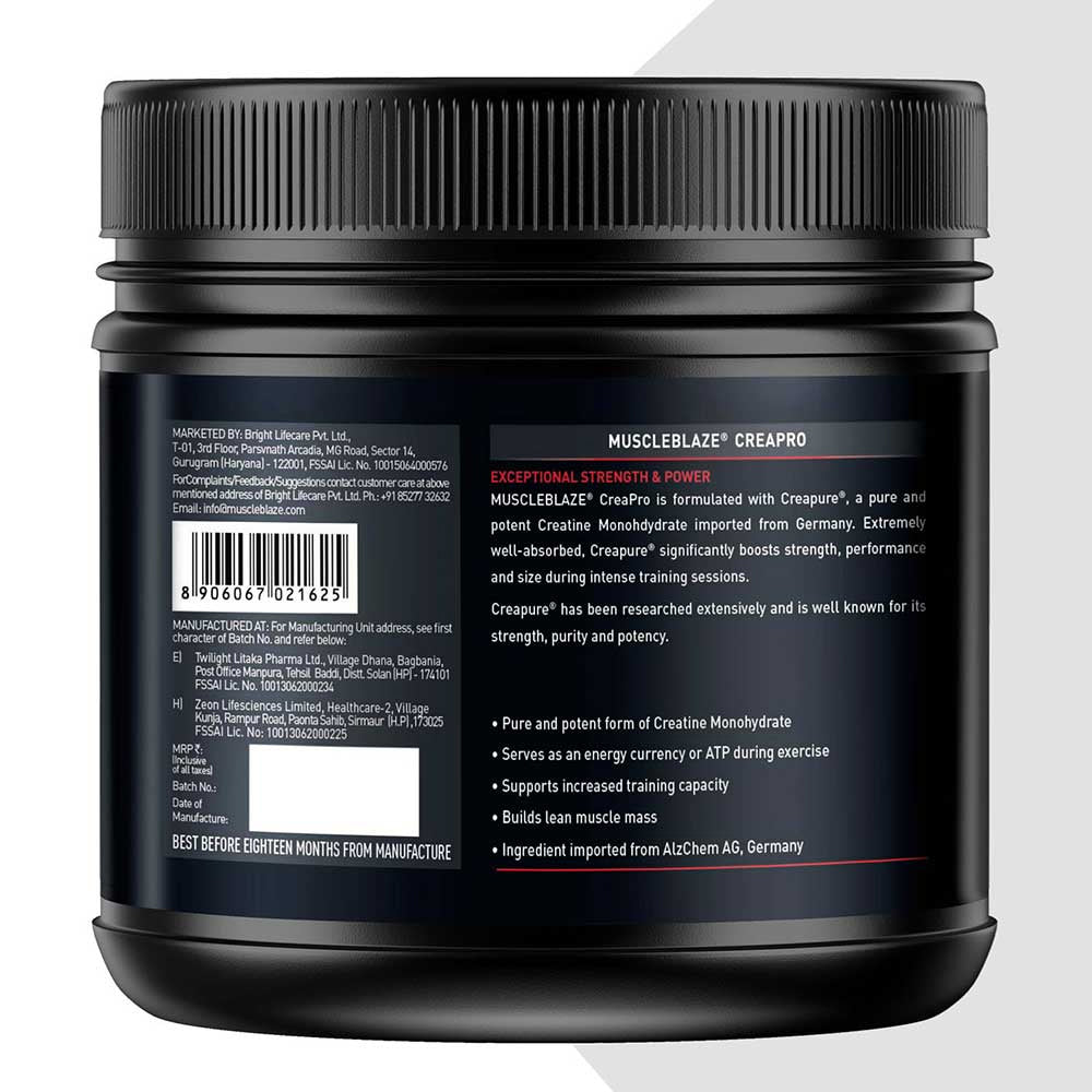 MuscleBlaze CreaPRO Creatine with Creapure Powder from Germany
