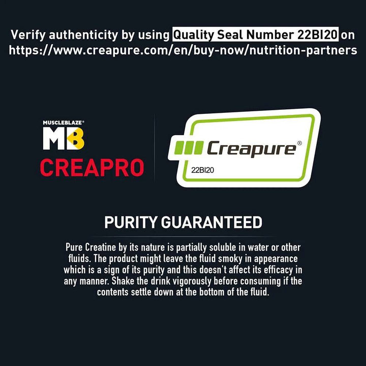 MuscleBlaze CreaPRO Creatine with Creapure Powder from Germany - Halt