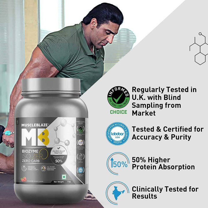 MuscleBlaze Biozyme Iso-Zero, Low/Zero Carb - Halt