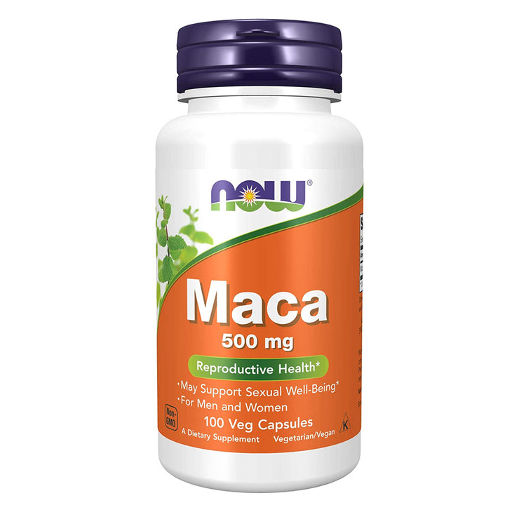 Now Maca 500 mg, 100 Veg Capsules - Halt