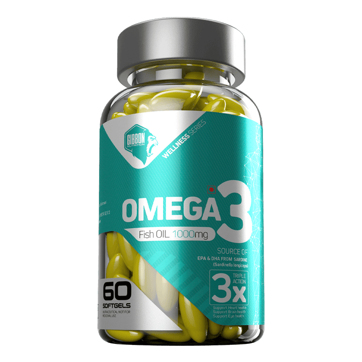 Gibbon Nutrition Omega 3 Fish Oil 1000mg (60 Softgels) - Halt